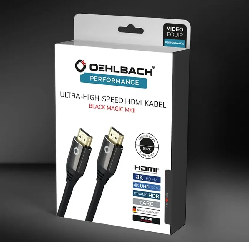 Кабель HDMI Oehlbach Black Magic MK II UHD v2.1 8K 48Gbit HDR Ethernet ARC 5 м Black - фото 7