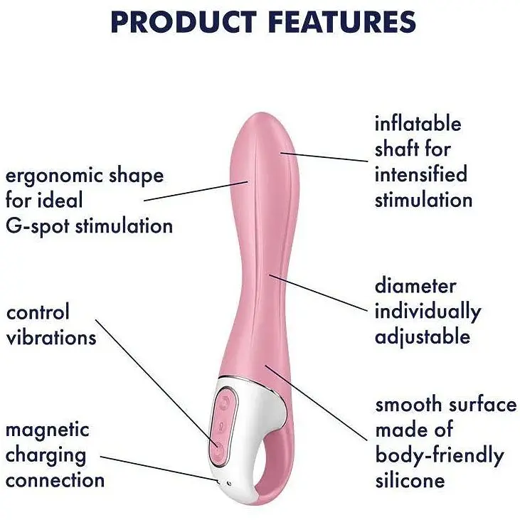 Вібратор точки G Satisfyer Air Pump Vibrator 2 надувається - фото 4