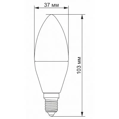 Лампочка Videx LED C37e 7W E14 4100K (VL-C37e-07144) - фото 2