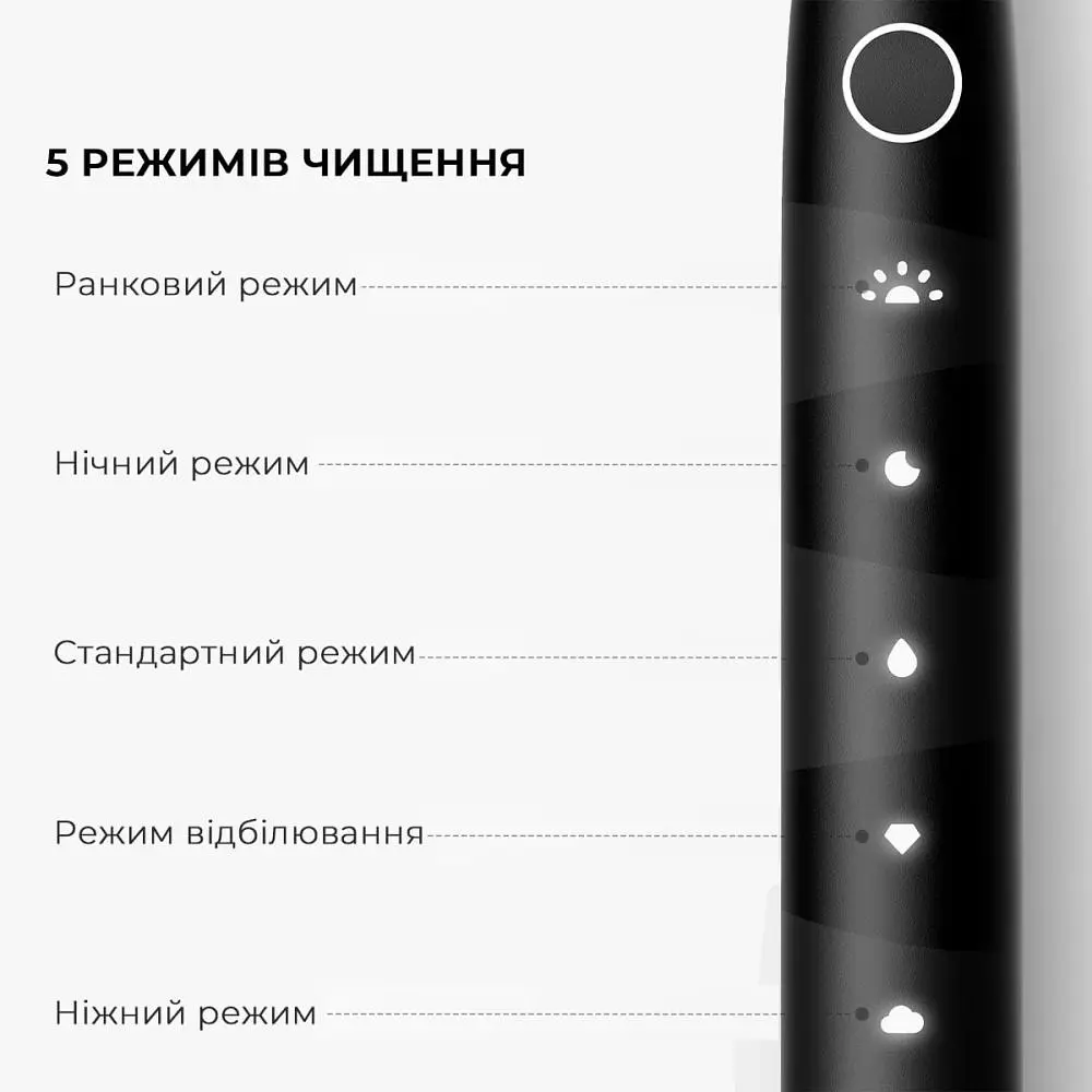 Умная зубная электрощетка Oclean Flow S Electric Toothbrush Black (6970810557343) - фото 8