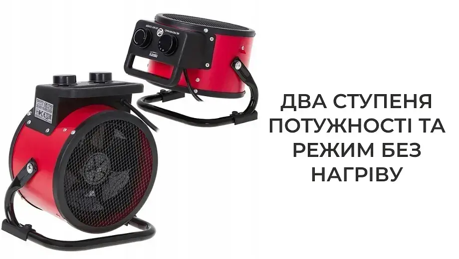 Обігрівач Supretto теплова гармата керамічна червона (78960001) - фото 4