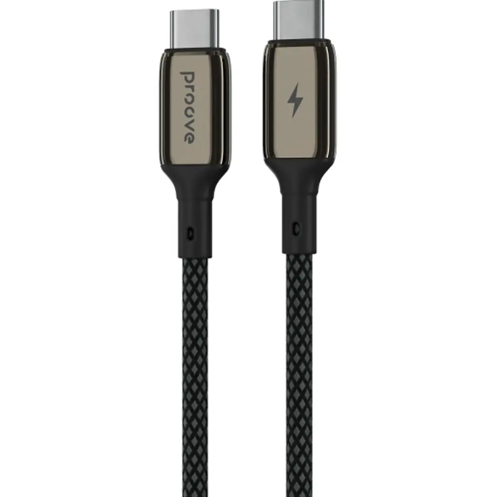Кабель Proove Dense Metal USB-C to USB-C 60W 1m Black (CCDM60002201) [130319] - фото 2