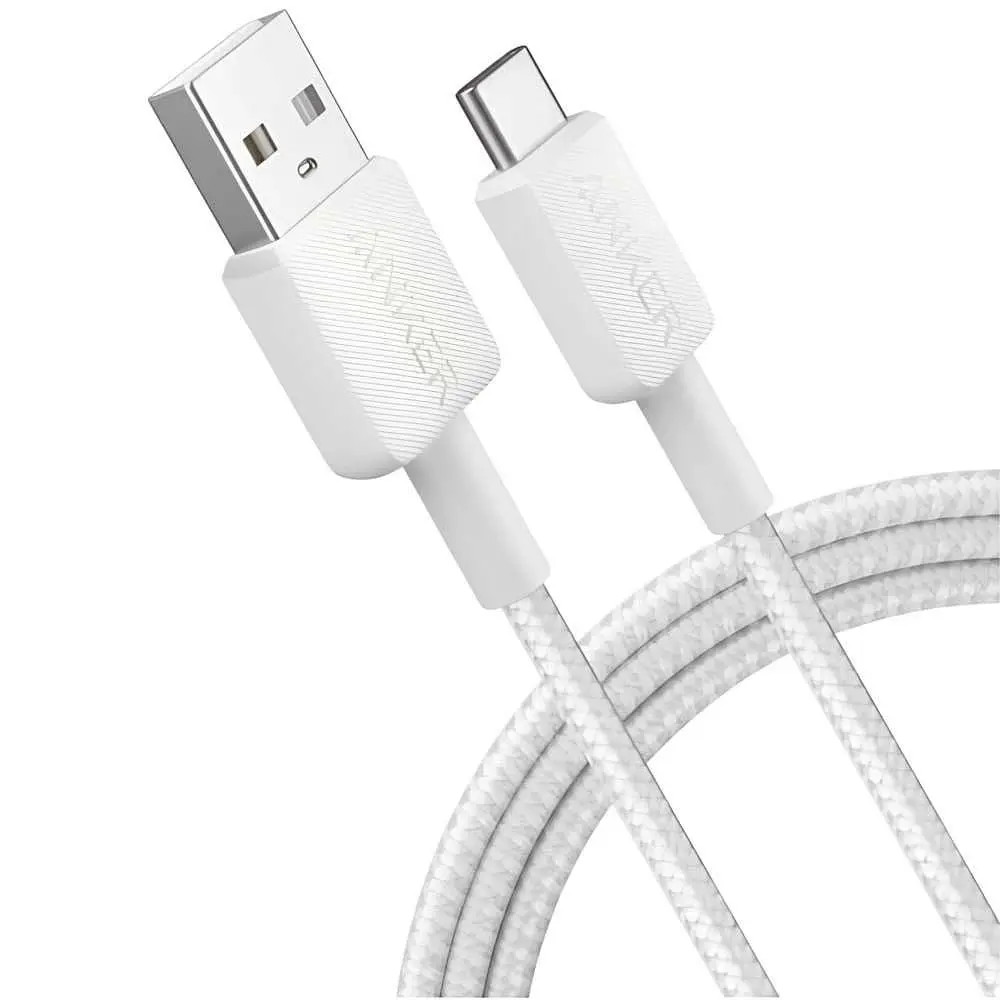 Кабель Anker 322 USB-A - USB-C, 1.8м, White (A81H6H21) - фото 2
