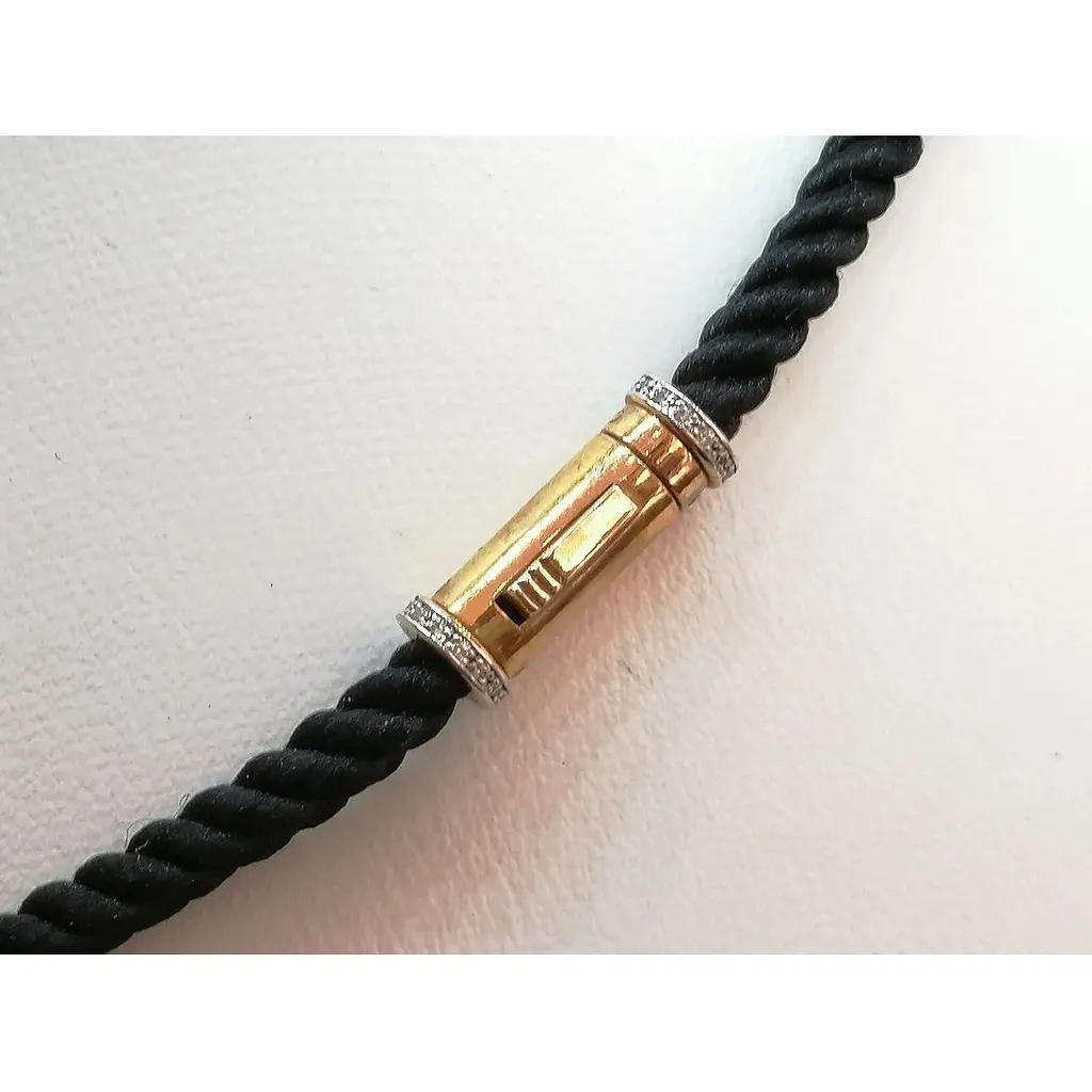 Кольє з текстилю Харківська ювелірна фабрика з срібними вставками. Артикул 10438-ЗРОН 60 - фото 4