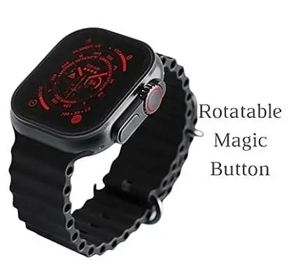 Сенсорні смарт-годинник T800 Ultra Black (16074) - фото 3