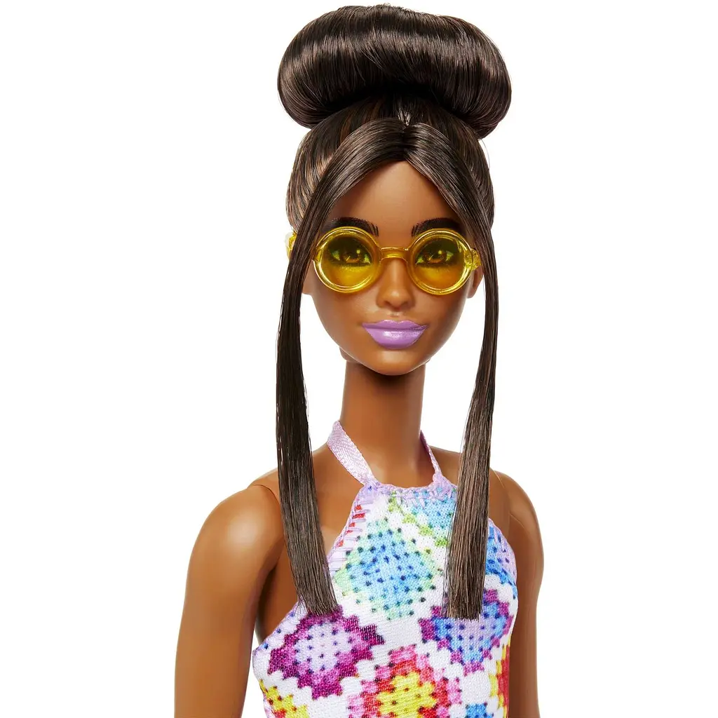 Лялька Barbie Модниця в сукні з візерунком у ромб, 30 см (HJT06) - фото 4