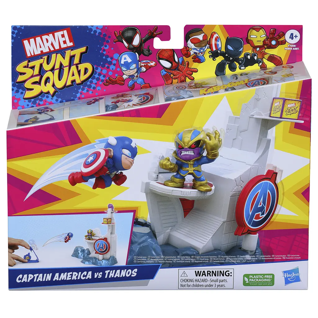 Набір іграшковий Hasbro Marvel Stunt Squad Смешін хіроус Captain America vs Thanos (F6894_F7059) - фото 4
