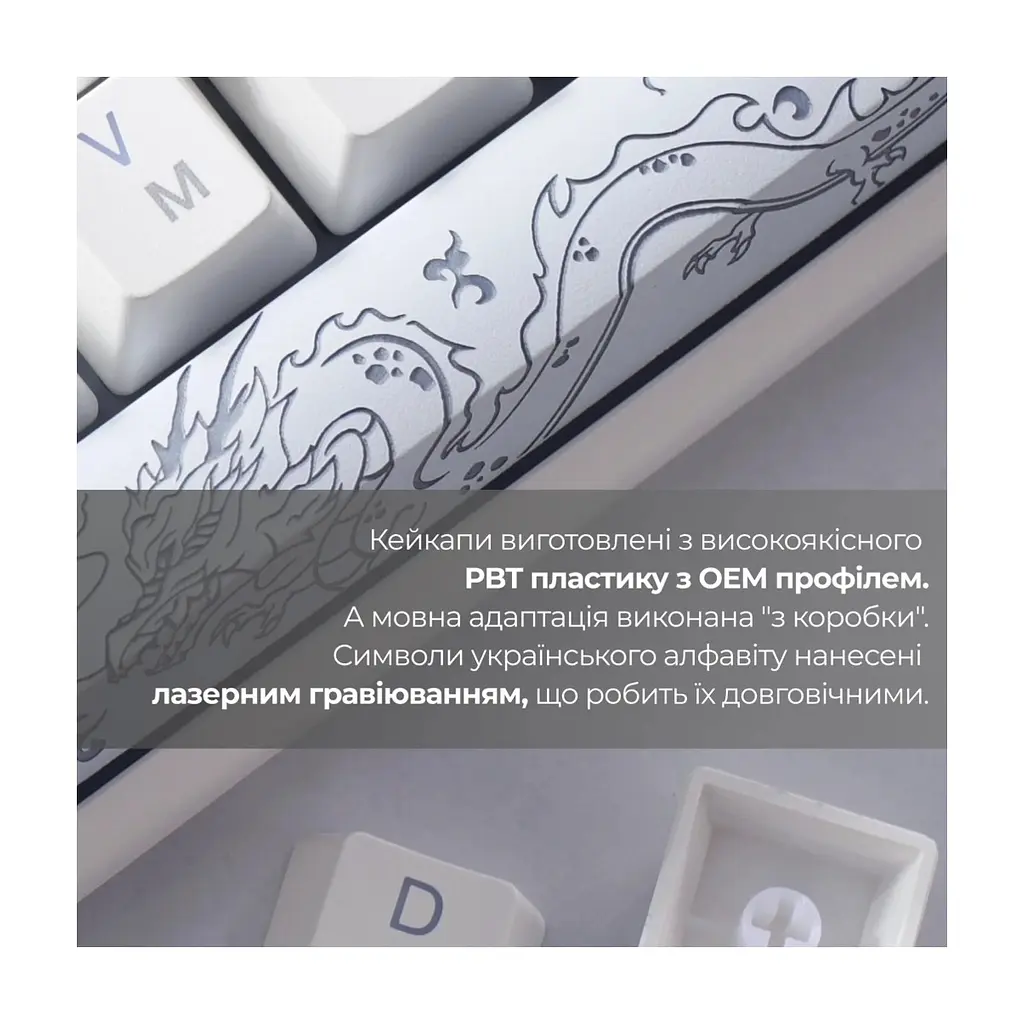 Клавіатура Ducky One 3 Mini Cherry MX Red RGB UA USB White (DKON2161ST-RUAPXPWWWSC1) - фото 9
