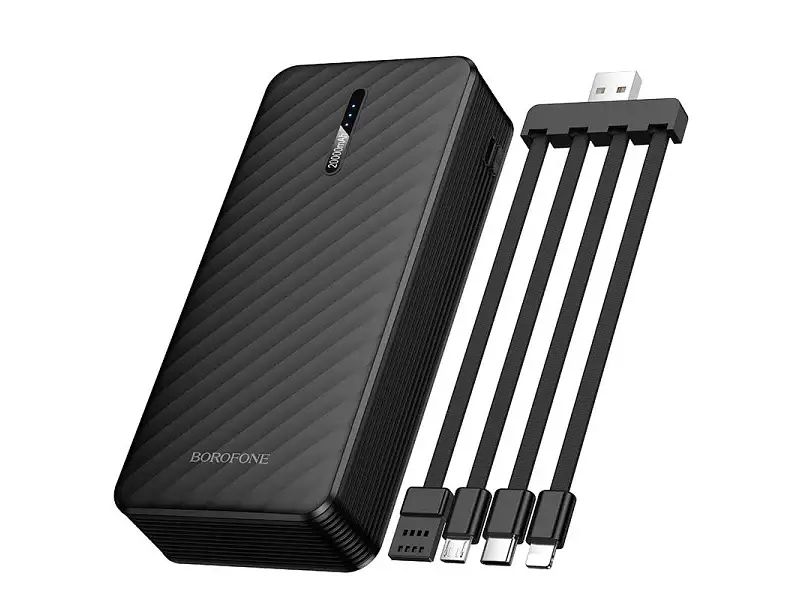 Зовнішній акумулятор (Power Bank) Borofone BJ84A Smooth 20000mAh Black (6941991126178) - фото 2