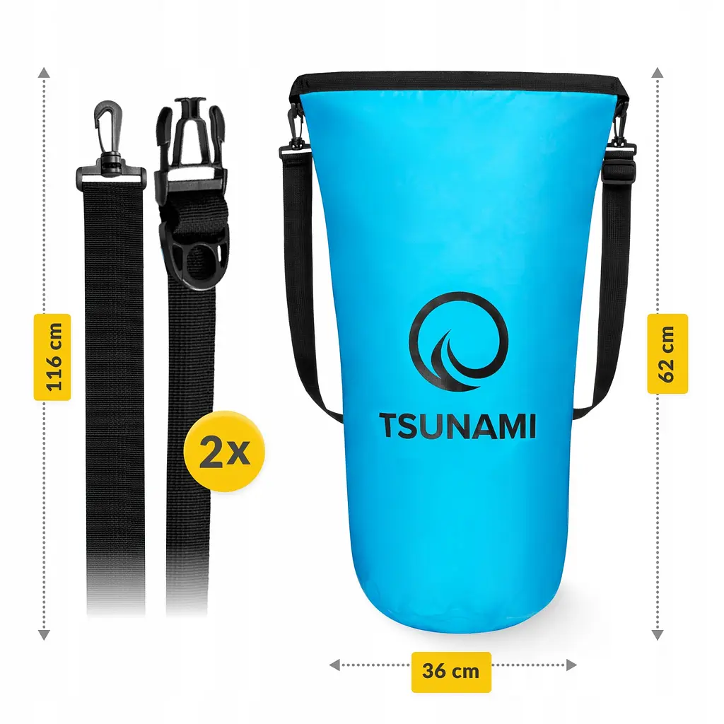 Гермомішок TSUNAMI Dry Pack 20 л водозахисний TS015 (P-5905973400022) - фото 5