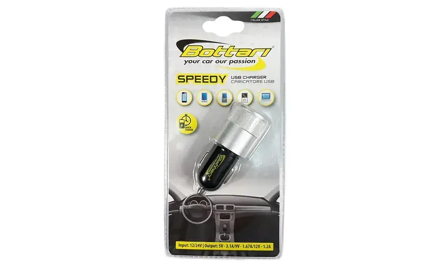 Автомобільний зарядний пристрій Bottari Speedy 12/24V (30108-IS) - фото 4