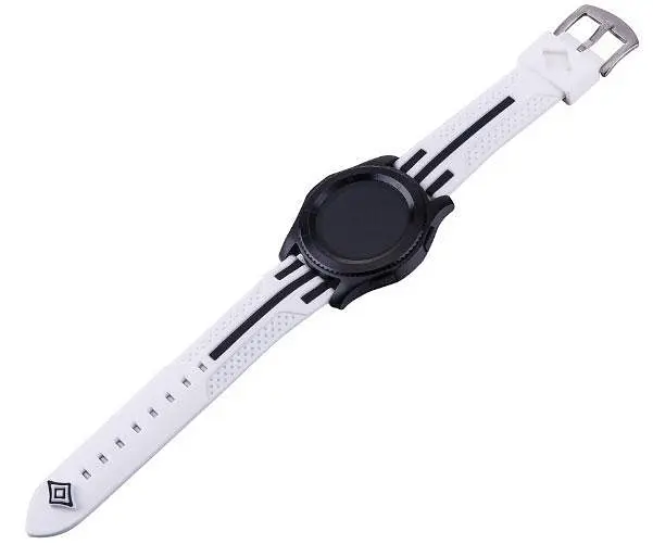 Силиконовый ремешок Primo Dart для часов Huawei Watch GT 2/GT Active 46 мм White Black - фото 3