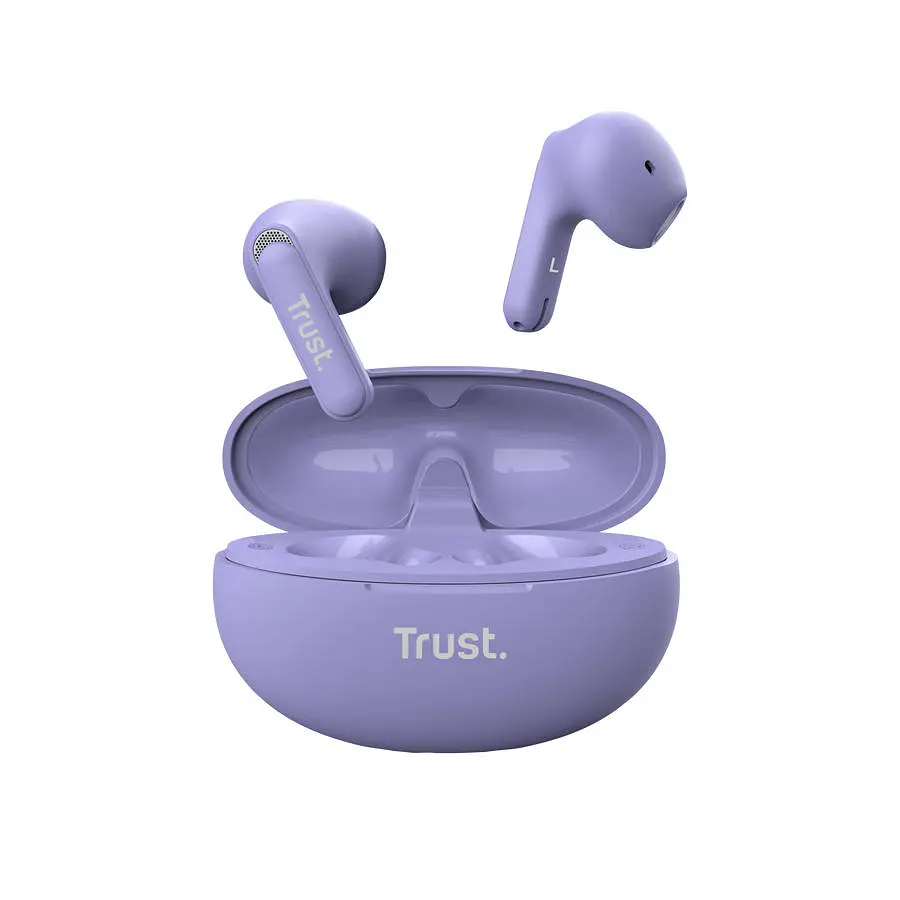 Навушники TWS Yavi Earphones BT 5.3, ENC, SBC, Mic, Фіолетовий Trust teh0013163 - фото 2