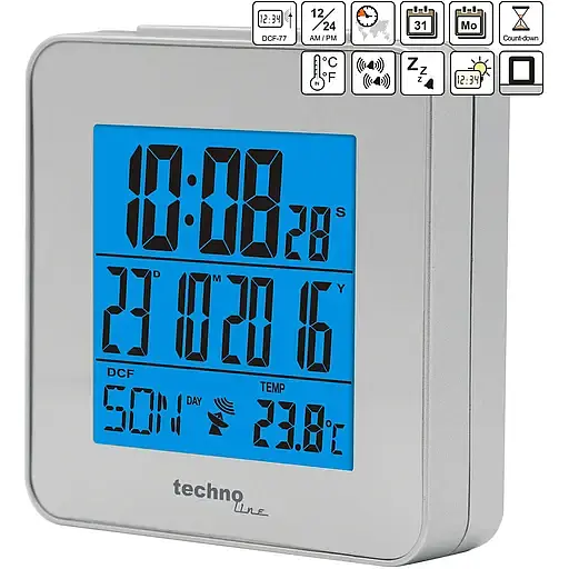 Годинник настільний Technoline WT268 Silver (WT268) - фото 2
