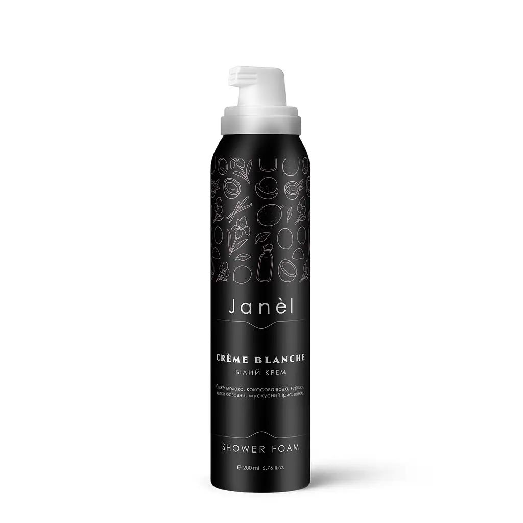 Піна для душу аерозольна Білий крем Crème Blanche Janel 200 мл