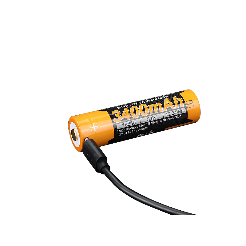 Акумулятор 18650 Fenix 3400 mAh Li-ion зарядка micro usb (ARB-L18-3400U) - фото 3
