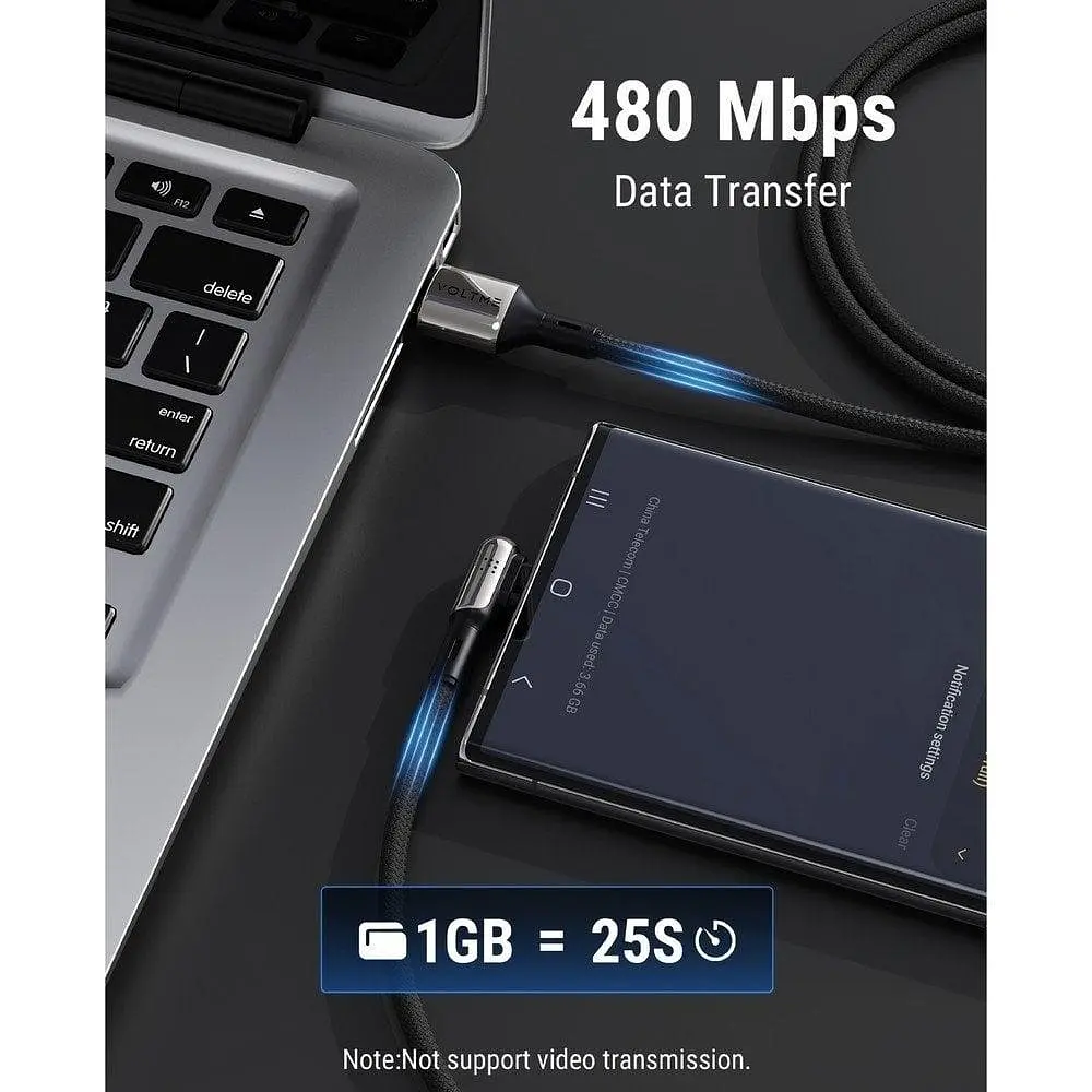 Кабель Voltme Powerlink Stark Usb-A To Usb-C Чорний: 2 М: 60 Вт - фото 5
