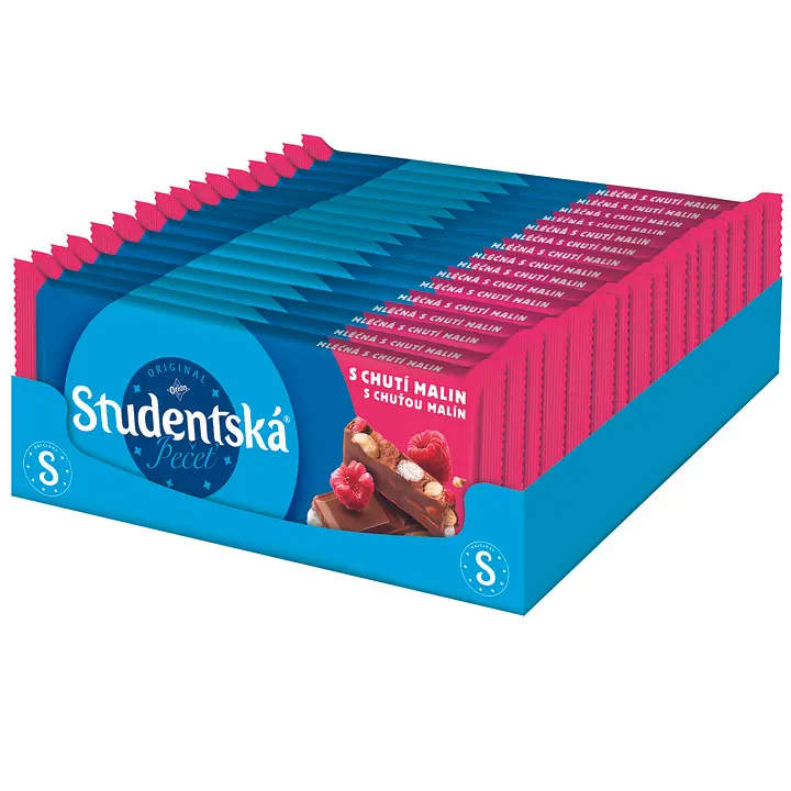 Шоколад Orion Studentska молочный с арахисом, желейными кусочками и малиновыми кусочками 170 г - фото 2