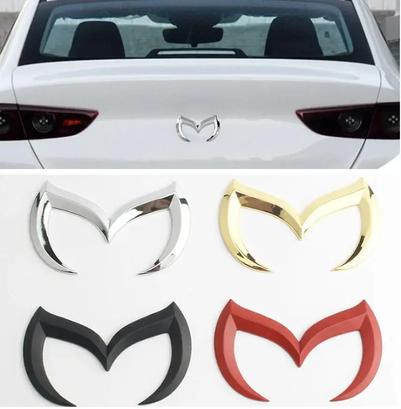 Емблема Mazda Batman Золота метал 120х73 мм - фото 3