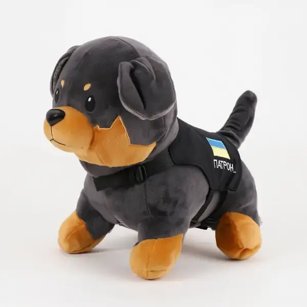 Игрушка-подушка Пес Патрон с пледом 110x140 см серый с коричневым детский плюшевый плед игрушка подушка детская ТМ COLORFUL HOME 509-6GB - фото 2