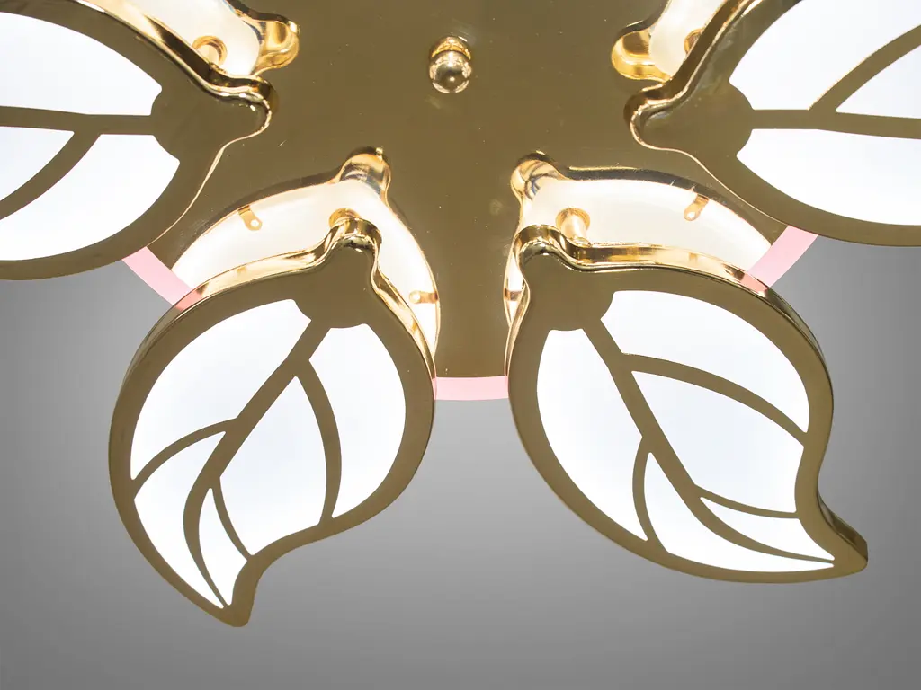 Светодиодная люстра смарт светильник с пультом dimmer, 105W, золото - фото 4