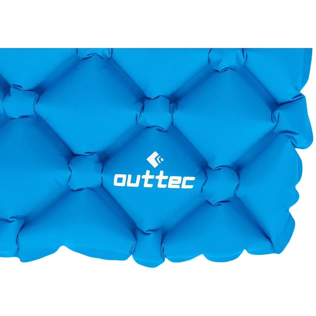 Надувний килимок Outtec 195х55х5см з подушкою соти голубий - фото 6