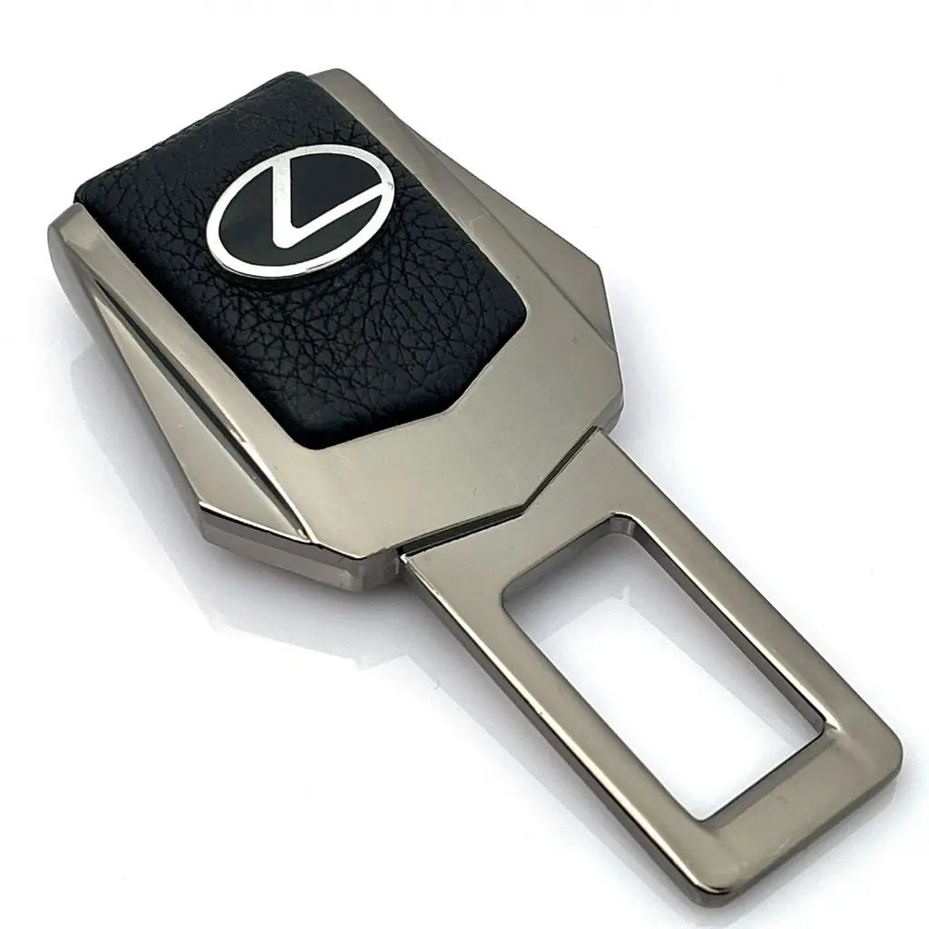 Заглушка ремня безпеки з логотипом Lexus Темний хром 1 шт