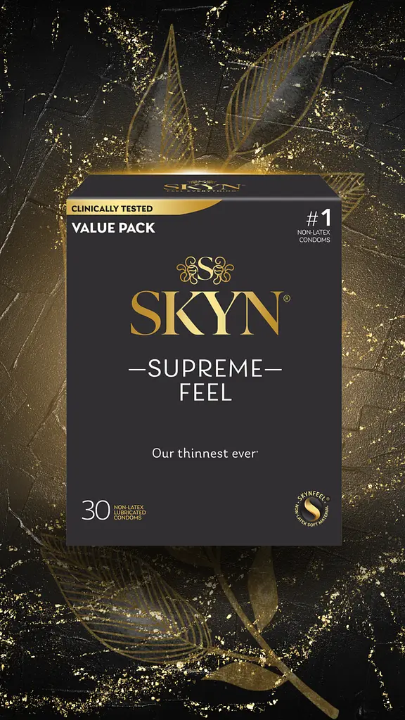 Презервативи SKYN Supreme Feel 30 шт – ультратонкі, без латексу, з максимальним зволоженням