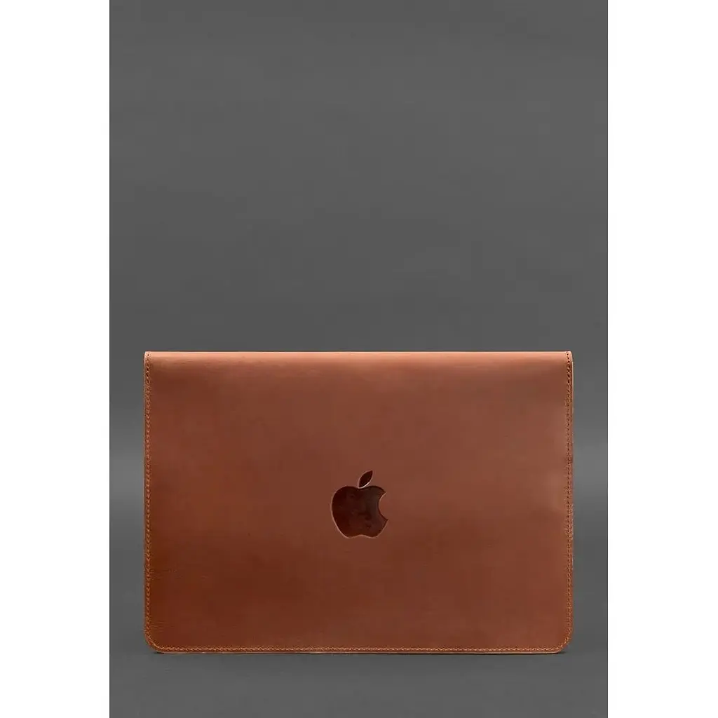 Шкіряний чохол-конверт BlankNote Crazy Horse на магнітах для MacBook 14 Світло-коричневий - фото 2