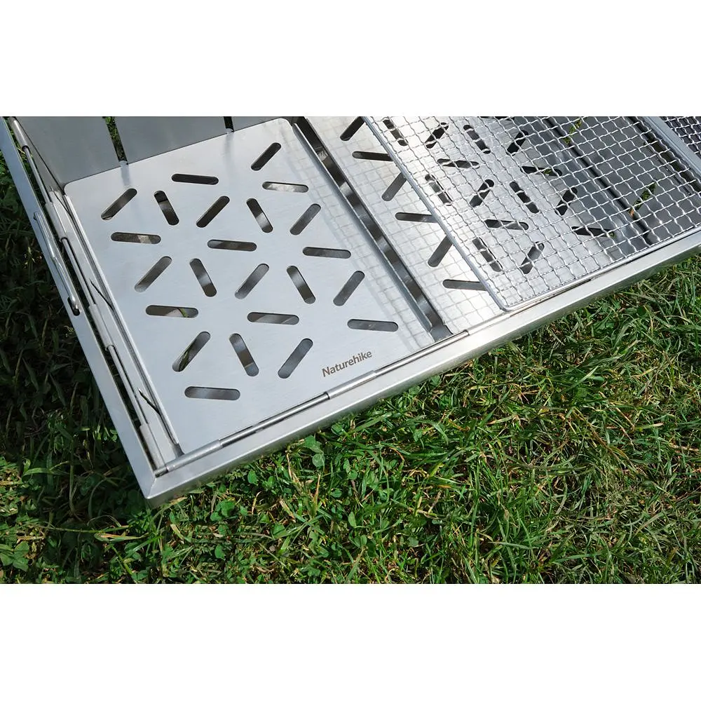 Гриль портативный Naturehike Picnic BBQ Grill NH20CJ006 р-р L сталь - фото 12