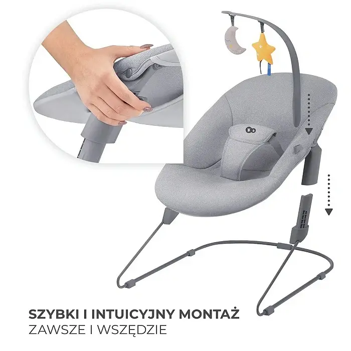 Дитячий шезлонг Kinderkraft Calmee Grey (5902533919048) - фото 5