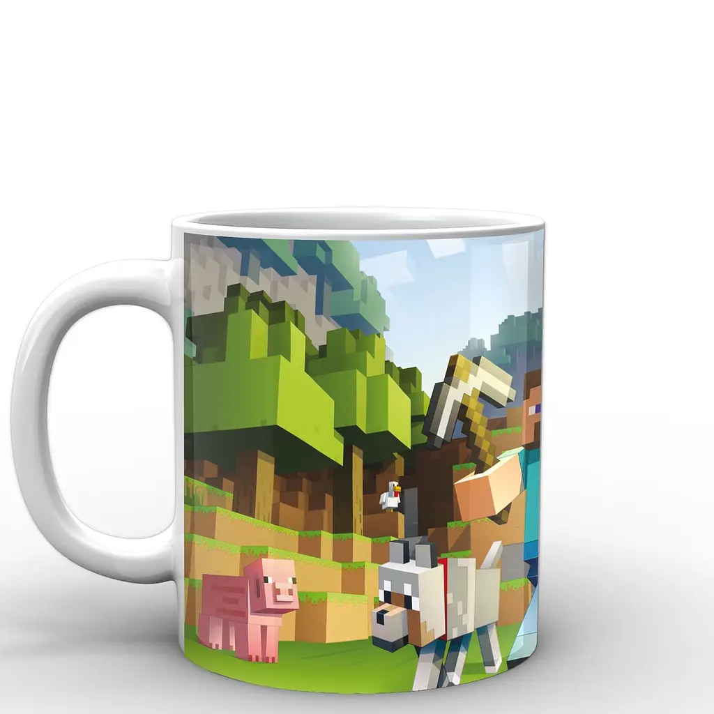 Кухоль GeekLand Minecraft Майнкрафт постер MС.02.003 330 мл білий - фото 2