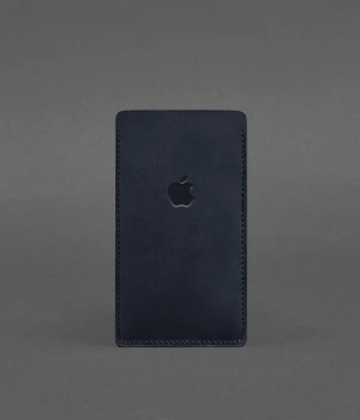 Кожаный чехол для iPhone 11 Синий Crazy Horse - фото 2