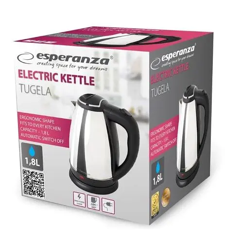 Електрочайник Esperanza Kettle Tugela EKK104S 1.8 л нержавіюча сталь - фото 2