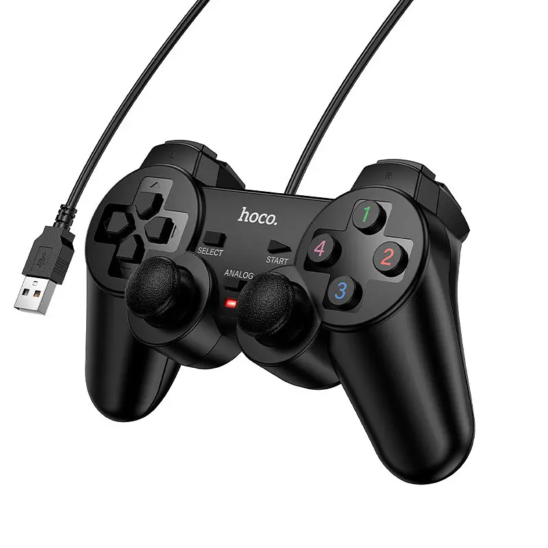 Геймпад дротовий HOCO GA3 Fast link wiчервоний game controller чорний