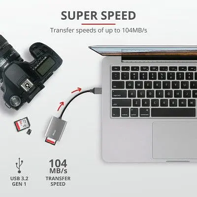 Зчитувач флеш-карт Trust Dalyx Fast USB 3.2 Card reader (24135) - фото 8