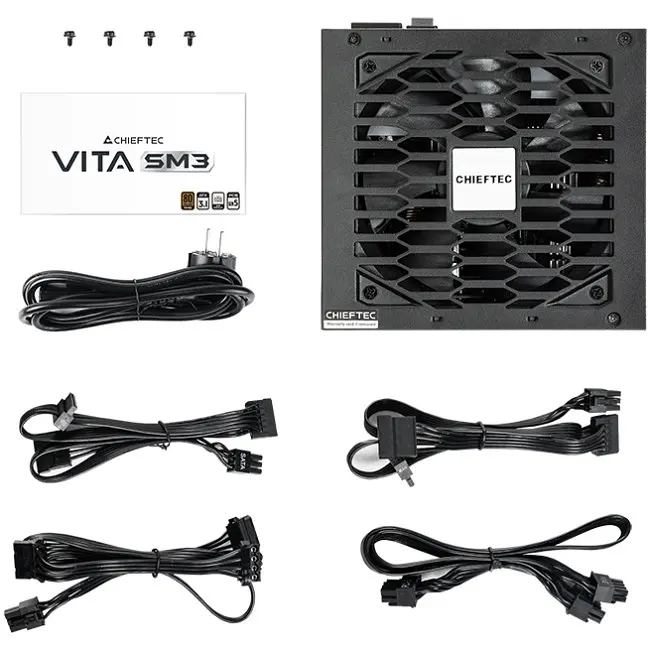 Блок живлення 650W Chieftec VITA SM3 BPX-650-C ATX 3.1 120mm, 80+ Bronze, Semi modular, Retail - фото 9