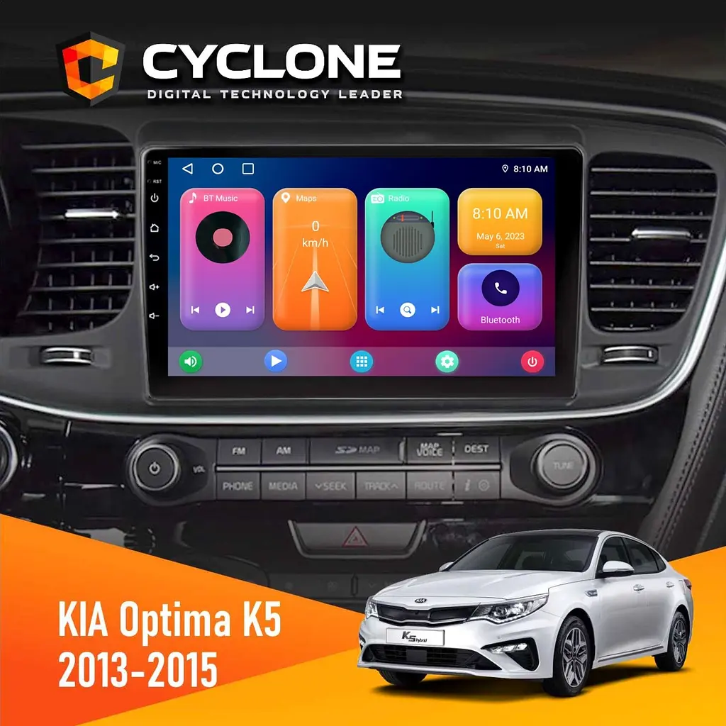 Штатна магнітола Kia Optima, K5 2013-2015 Cyclone C9-001 2x64 CPL Cyclone (НФ-00002370)