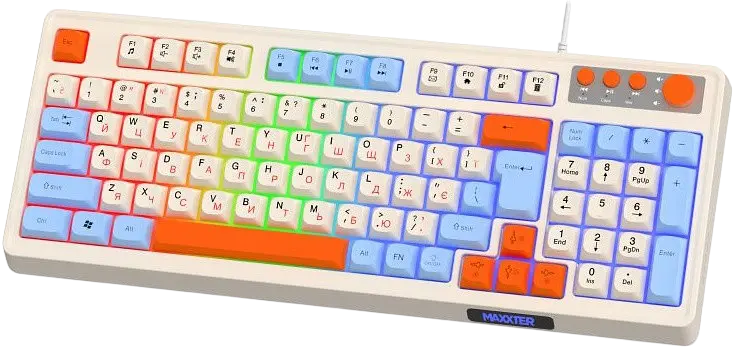 Клавіатура Maxxter KBG-3C01-UA White - фото 2