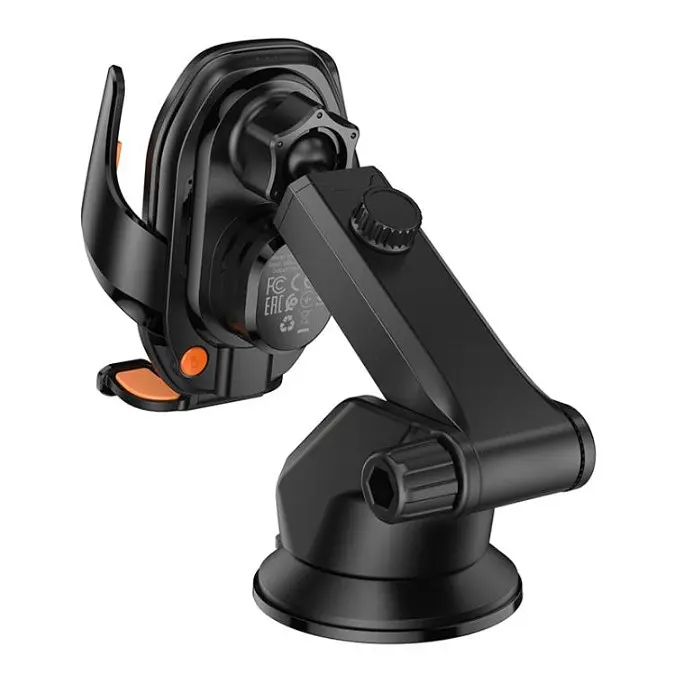 Холдер Hoco HW34 Синій whale 3-axis linkage wireless fast charging car holdercenter console Чорний - фото 3