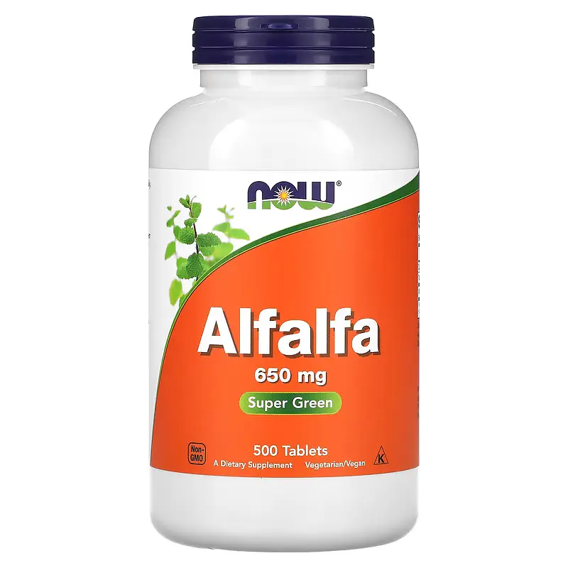NOW Люцерна, Alfalfa 650 мг - 500 таблеток