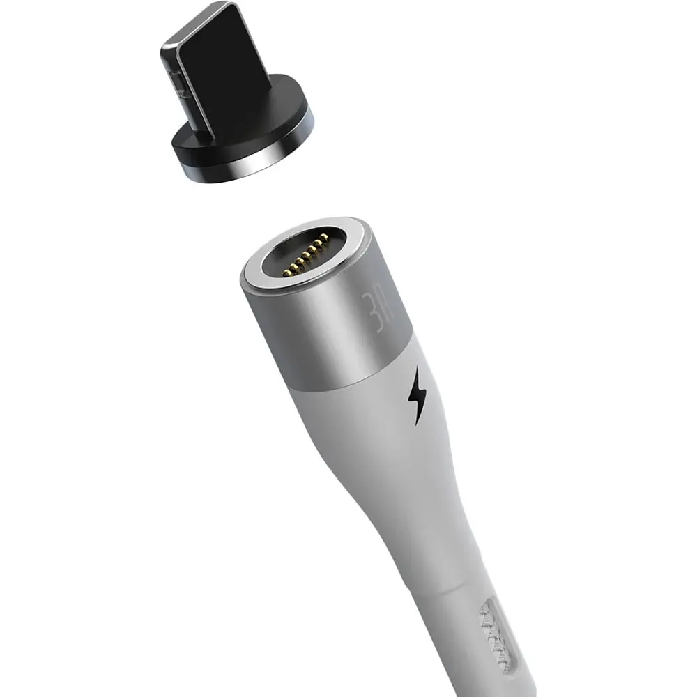 Кабель Baseus USB Lightning Magnetic 2.4 A Zinc color 1 m - фото 4