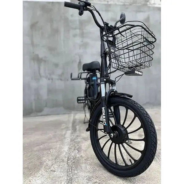Електровелосипед Minako U20" 800W 60V 26Ah + вантажний посилений багажник чорний - фото 2