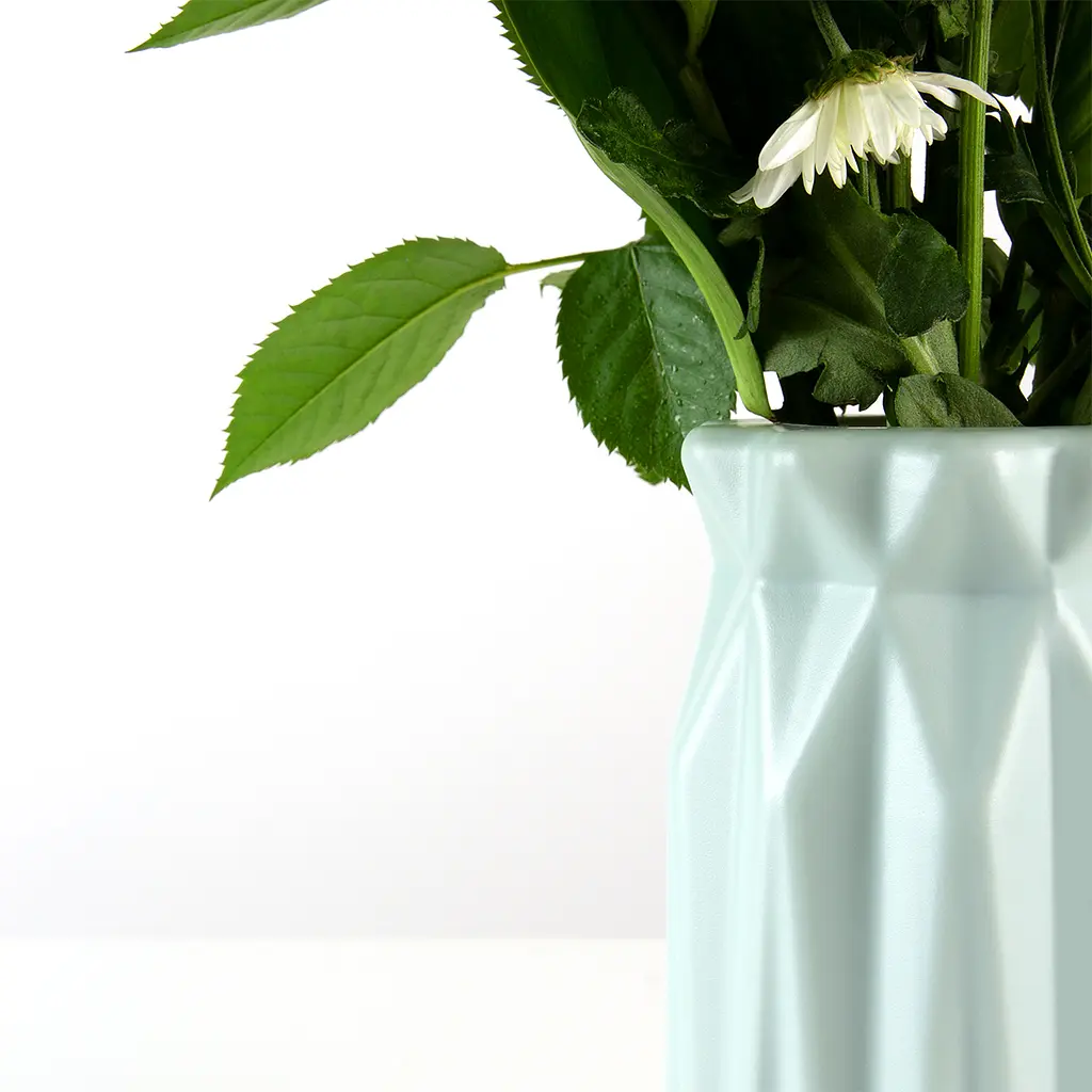Ваза декоративна МВМ My Home, 18 см, блакитна (DH-FLOWERS-01 BLUE) - фото 4