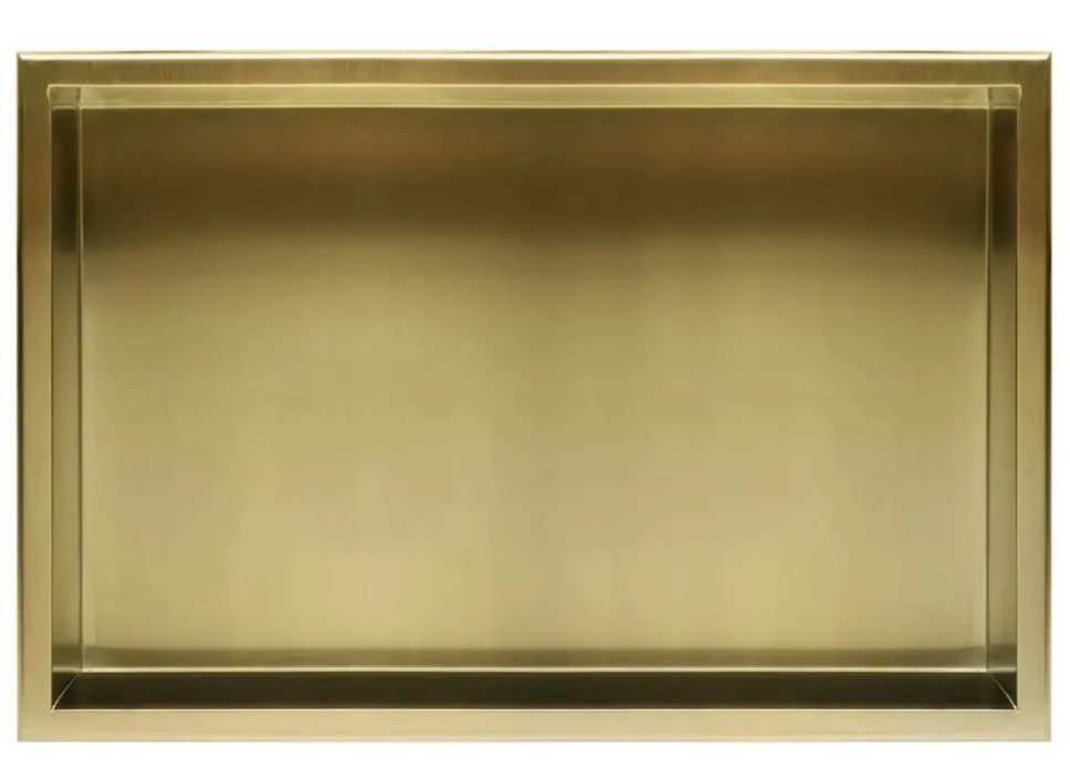 Вбудована полиця Rea 30x60 brushed gold з обідком REA-05608, Золотий - фото 3