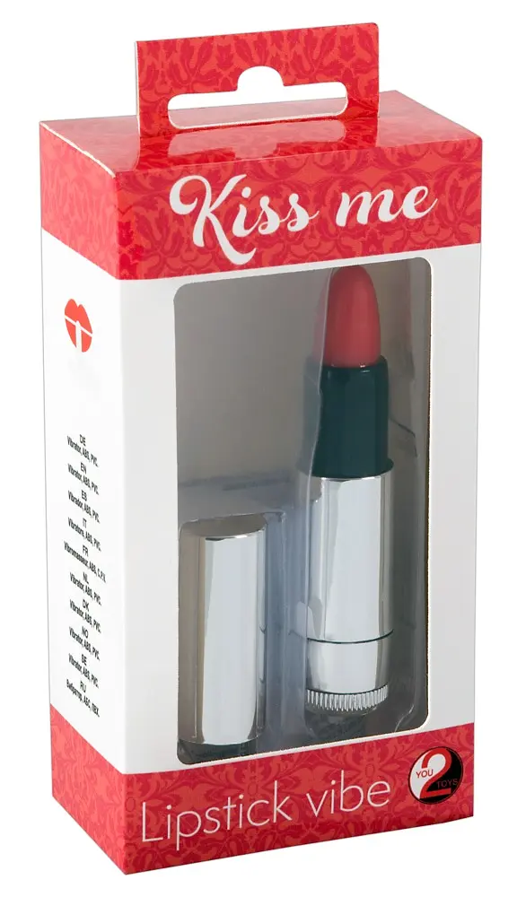 Вібратор Kiss Me Lipstick Vibe сріблястий