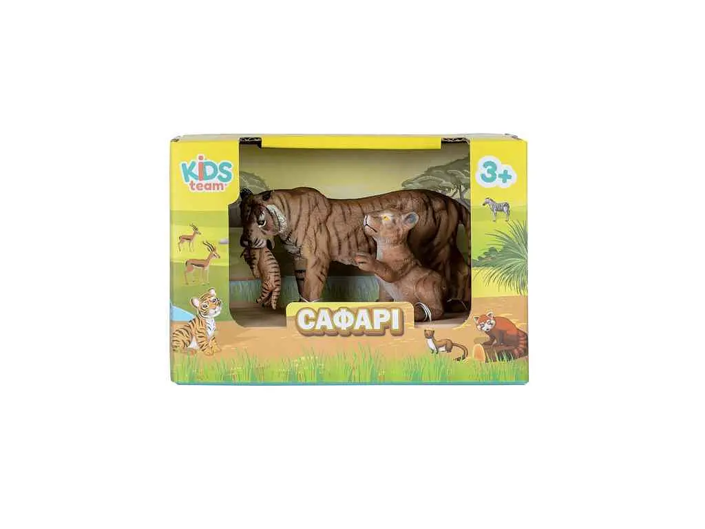 Набір тварин KIDS TEAM ANIMALS Сафарі Q9899-A20 Тигриця та тигренята - фото 6