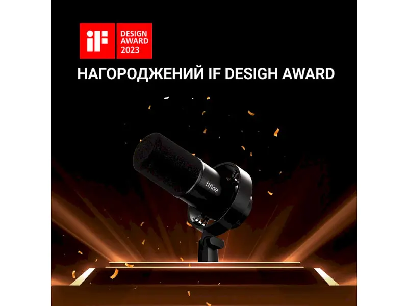 Мікрофон студійний/ для стрімінгу, подкастів Fifine T688 Black - фото 10