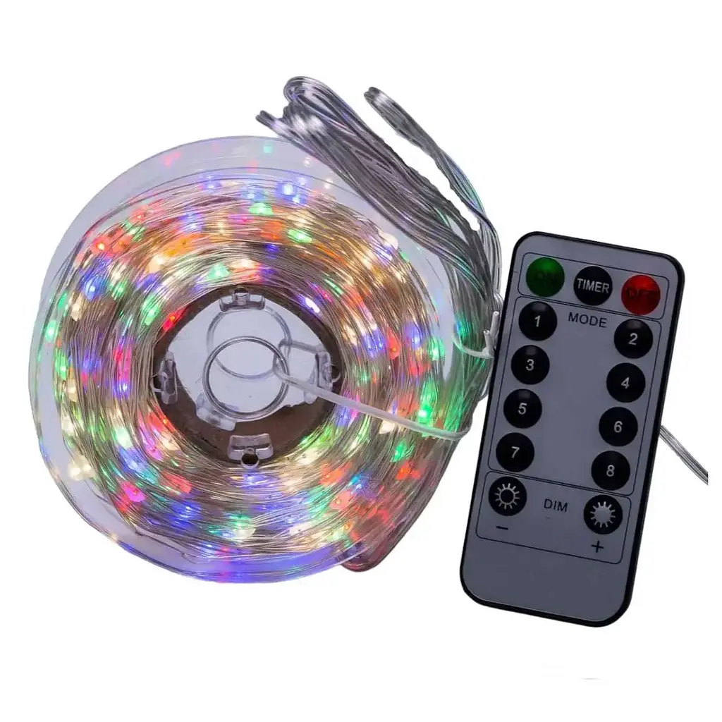 Гірлянда Роса GarlandoPro нитка GarlandoPro 500 LED довжина 50 м з пультом від мережі, мультиколор (1733033ML) - фото 7