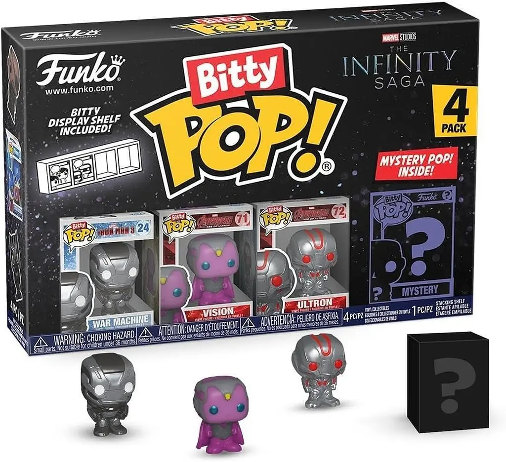 Набір міні-фігурок Funko Bitty POP! Marvel 4 персонажі секретна фігурка колекційні вінілові мініатюри (SKU-243)